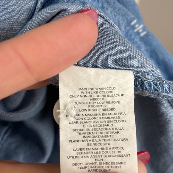 Thread & Supply Mini Dress SZ XS Short Sleeve Full Button Down - Picture 14 of 14